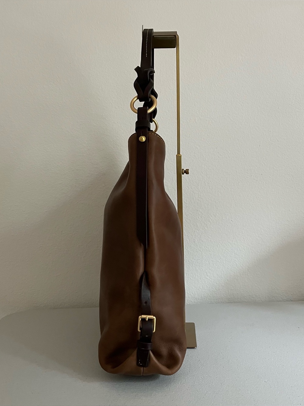 Dooney & Bourke Florentine Medium Twist Sac Shoulder Bag in elephant - Picture 4 of 12
